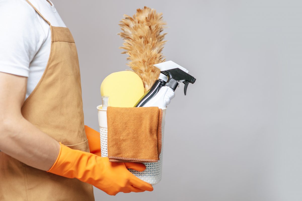 professional cleaning company worker